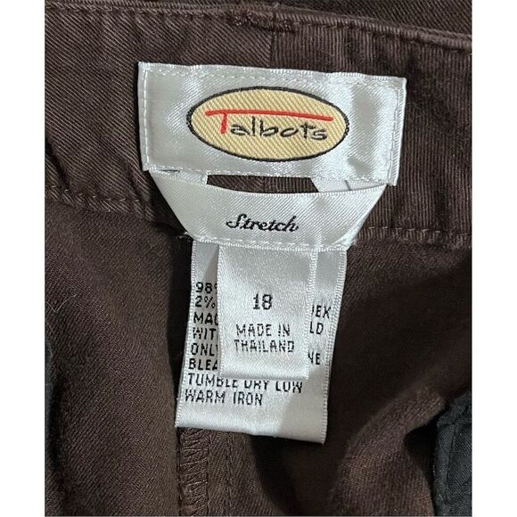 Talbots Women's Stretch Chino Shorts Brown Size 18 Casual - Picture 7 of 8